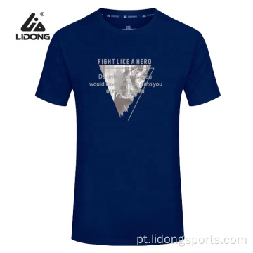 T-shirt de impressão de camiseta de algodão com seu próprio logotipo